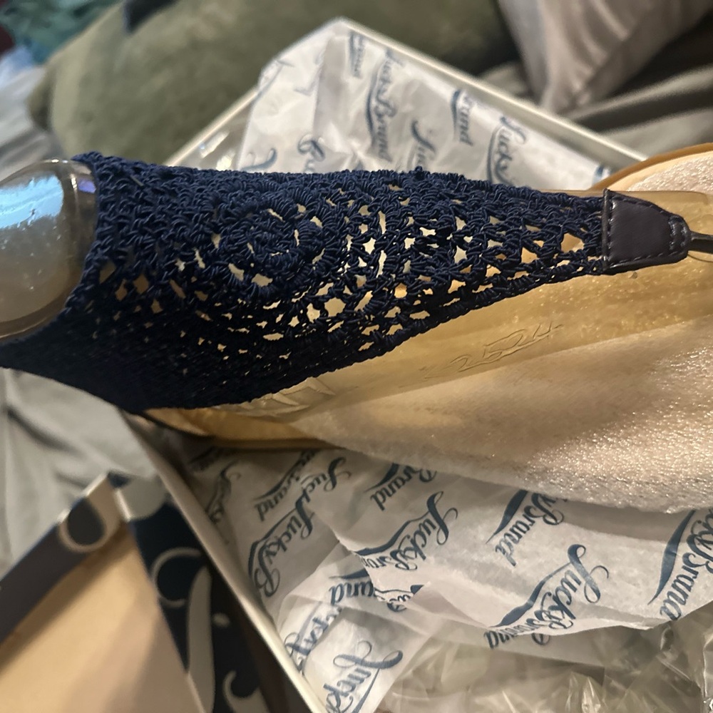 Lucky Brand Blue and Gold Sandals - Picture 4 of 4
